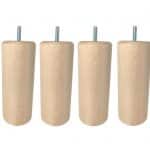 Miniature Pieds Cylindriques Vernis Naturel 17 cm (image 2)