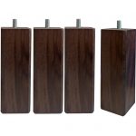 Miniature Pieds Carré Wengé 17 cm (image 1)