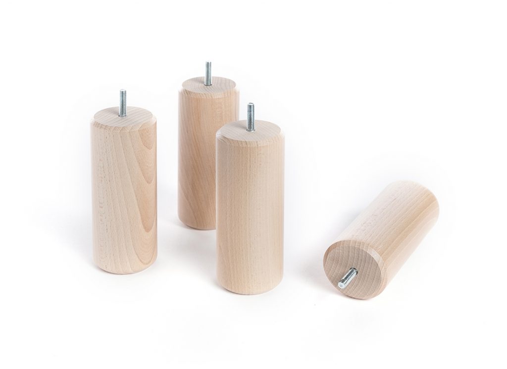 Slider Pieds Cylindriques Vernis Naturel 17 cm (image 1)