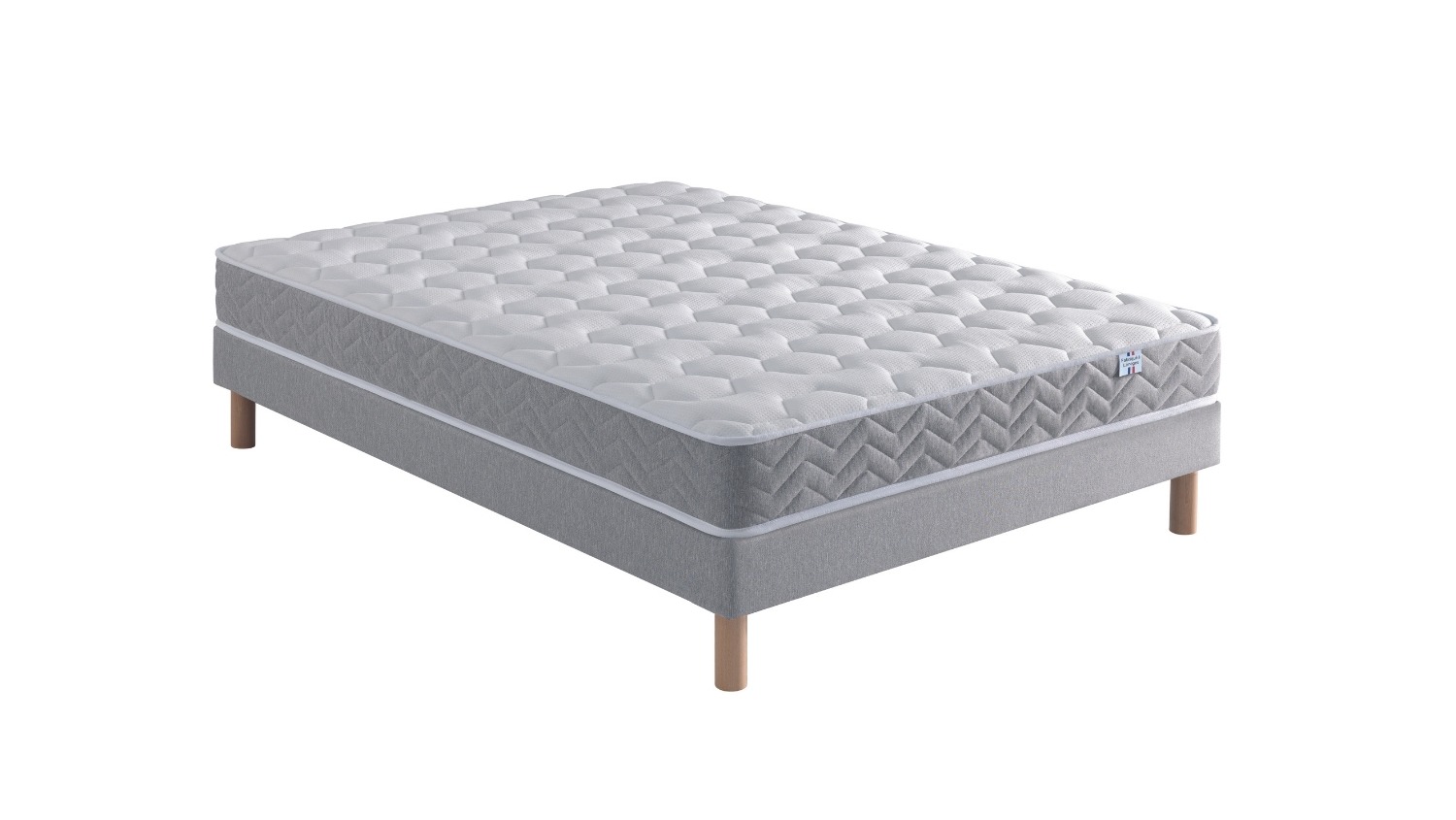 Slider Ensemble Expert Litier Matelas Expert 35 – Sommier Tapissier Déco Lattes Recouvertes (image 1)