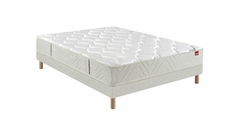Ensemble Epéda Matelas Atoll – Sommier Tapissier Lattes Recouvertes