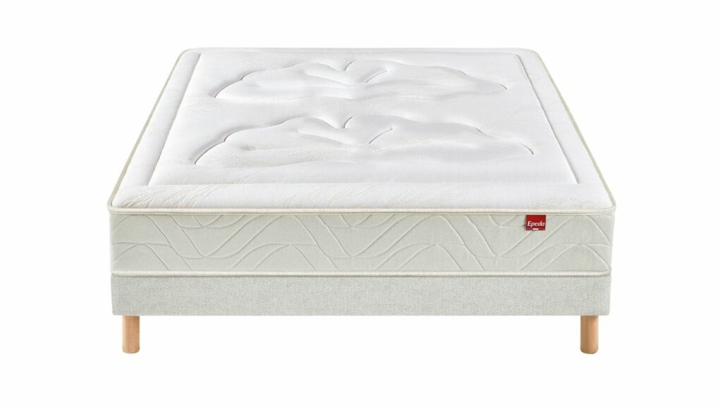 Slider Ensemble Epéda Matelas Brume – Sommier Tapissier Lattes Recouvertes (image 1)