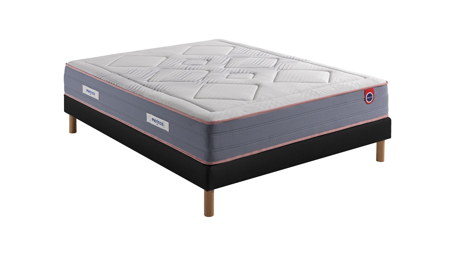 Lightbox Ensemble Mérinos Matelas Fernand – Sommier Tapissier Lattes Recouvertes (image 1)