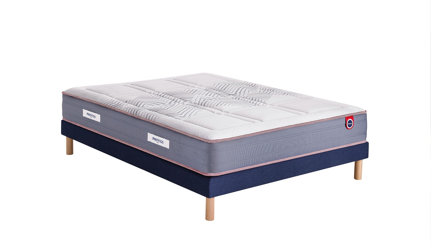 Lightbox Ensemble Mérinos Matelas Blaise – Sommier Tapissier Lattes Recouvertes (image 1)