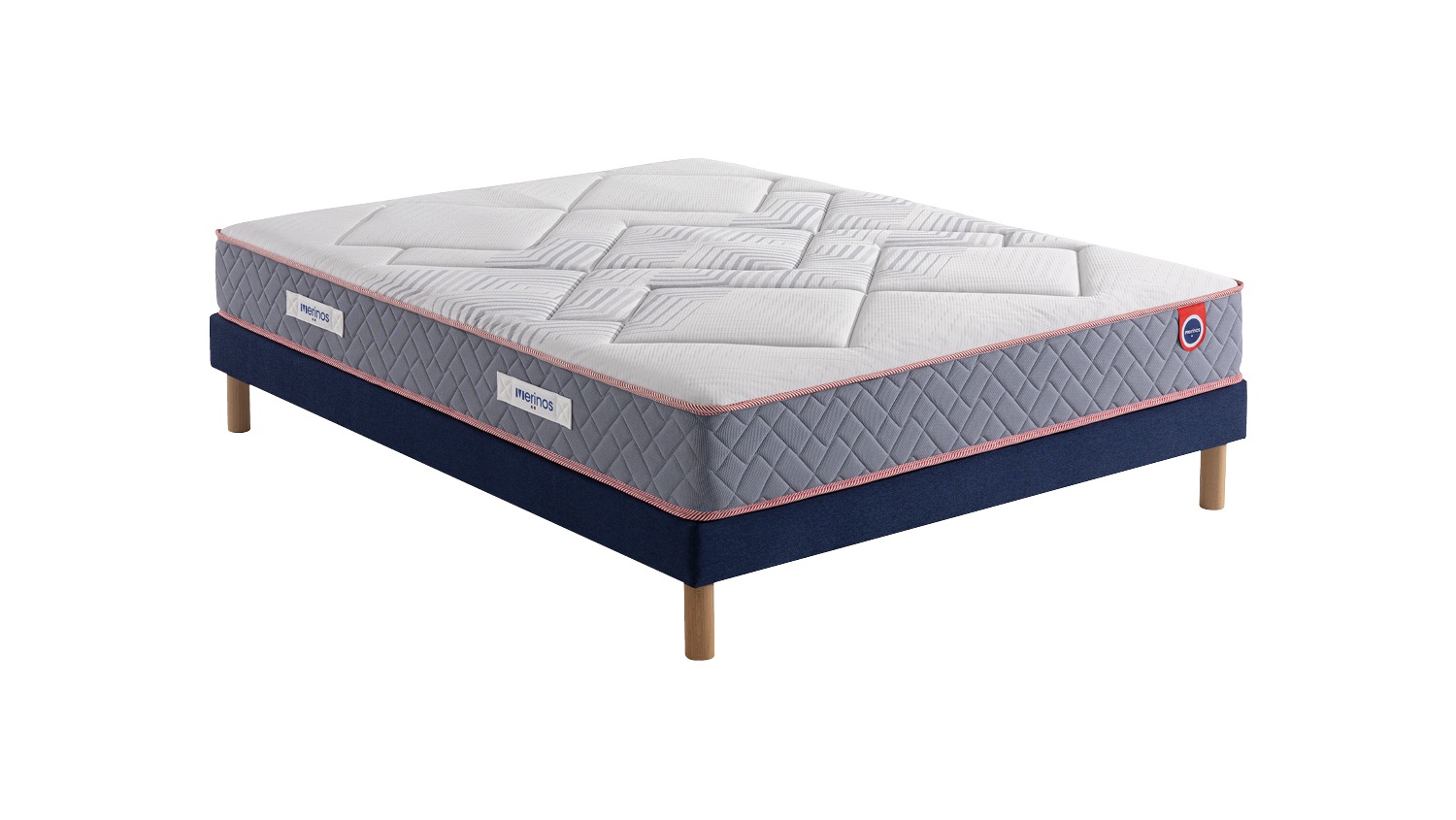 Lightbox Ensemble Mérinos Matelas Albin – Sommier Tapissier Lattes Recouvertes (image 1)
