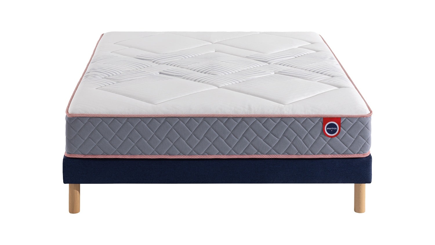 Lightbox Ensemble Mérinos Matelas Albin – Sommier Tapissier Lattes Recouvertes (image 2)
