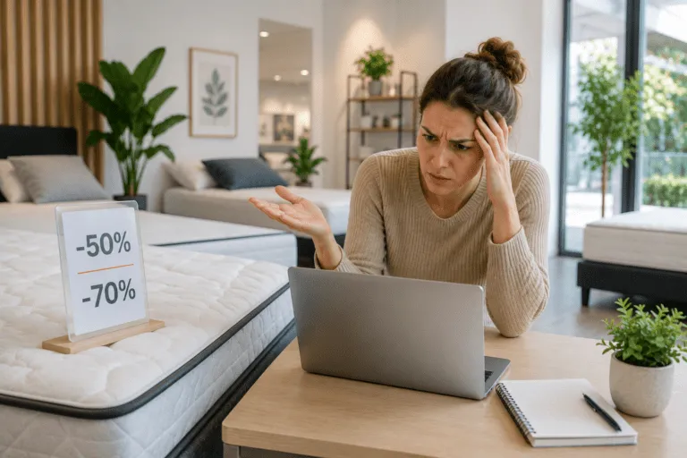 -50%, -70% sur un matelas : le piège des prix barrés jamais pratiqués