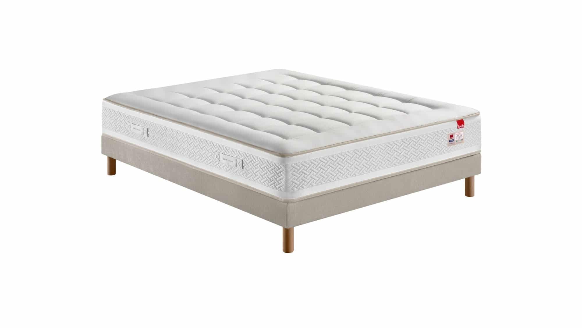 Lightbox Ensemble Epéda Matelas Massilia – Sommier Tapissier Lattes Recouvertes (image 1)