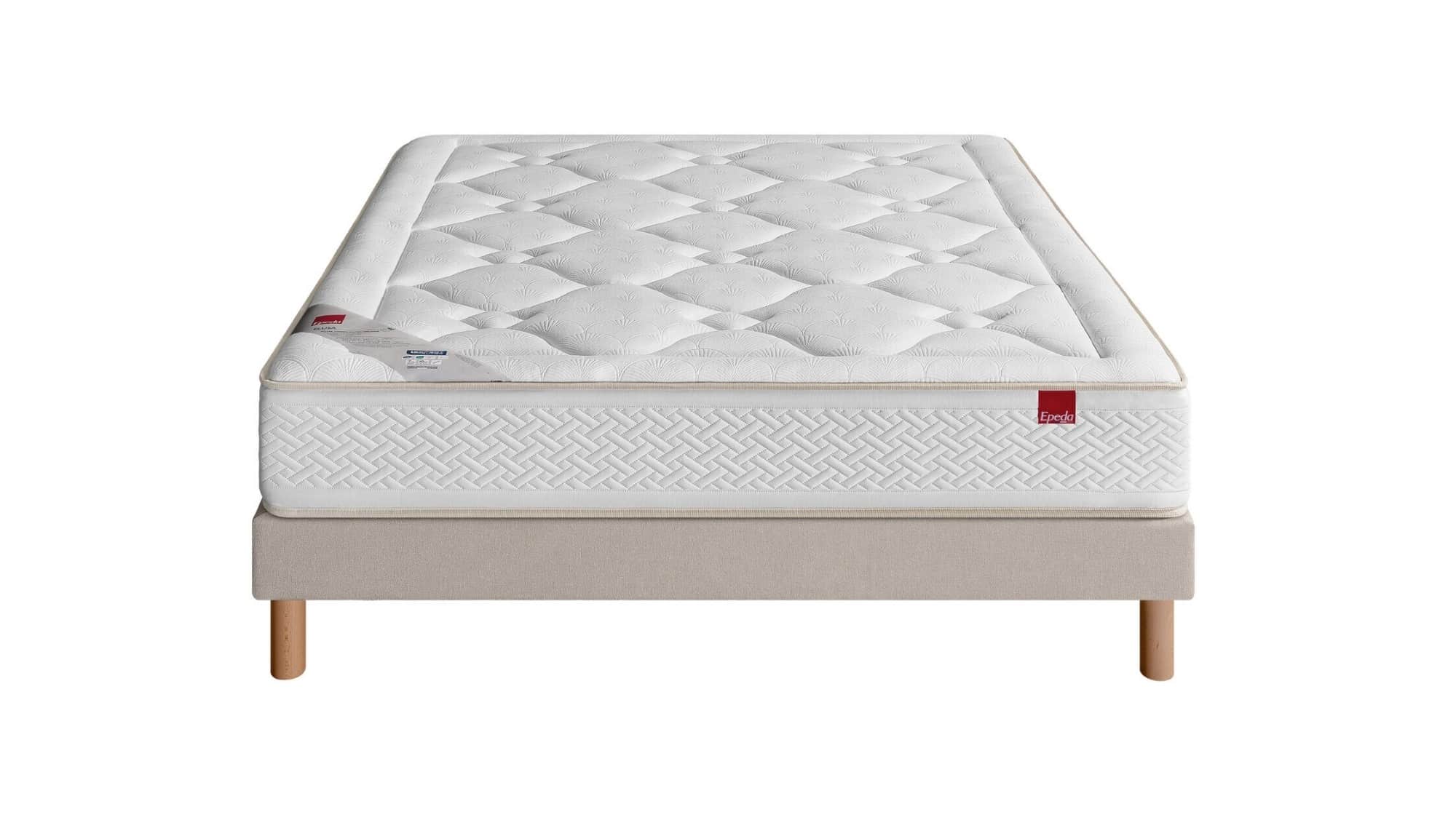 Lightbox Ensemble Epéda Matelas Elusa – Sommier Tapissier Lattes Recouvertes (image 2)